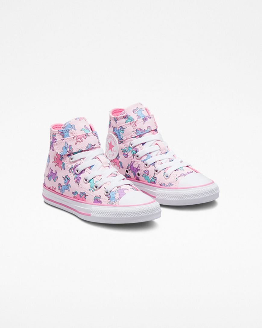 Tenis Converse Chuck Taylor All Star Easy-On Unicorns Cano Alto Menino Rosa Azuis | PT E0PT975